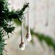 Clear Glass Chandelier Drop Ornaments - Christmas Tree Ornaments - Set of 20